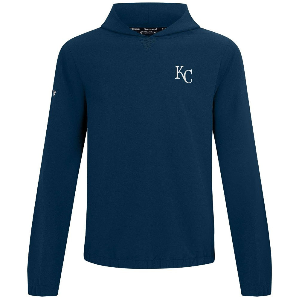 Navy Kansas City Royals Levelwear Action Insignia 2.0 Pullover Hoodie