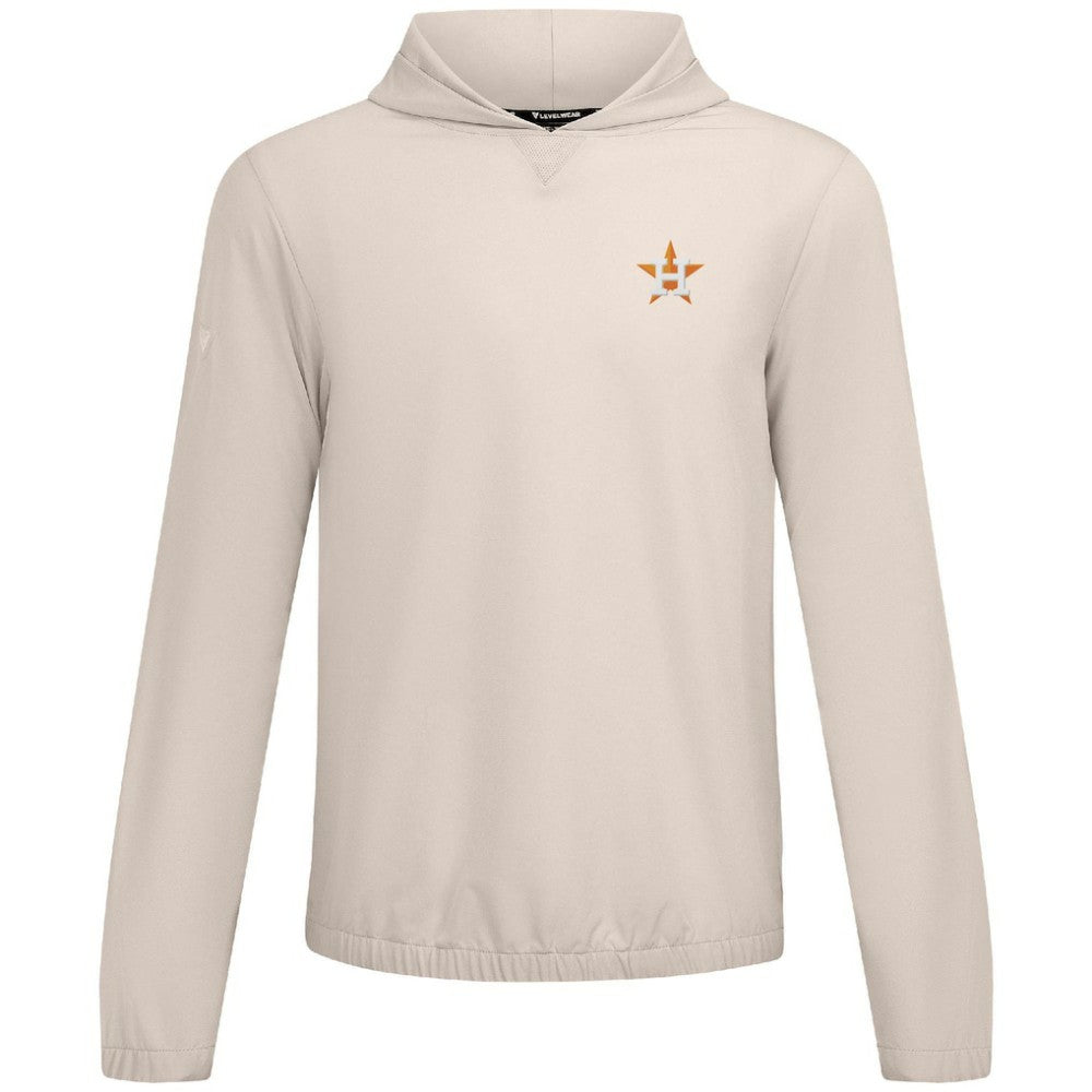 Khaki Houston Astros Levelwear Action Insignia 2.0 Pullover Hoodie