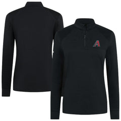 Black Arizona Diamondbacks Levelwear Women's Power Insignia 2.0 Quarter-Zip Pullover Top