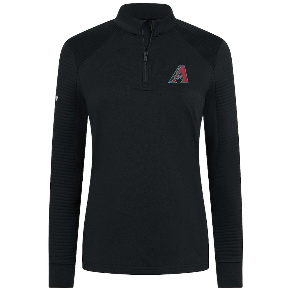 Black Arizona Diamondbacks Levelwear Women's Power Insignia 2.0 Quarter-Zip Pullover Top