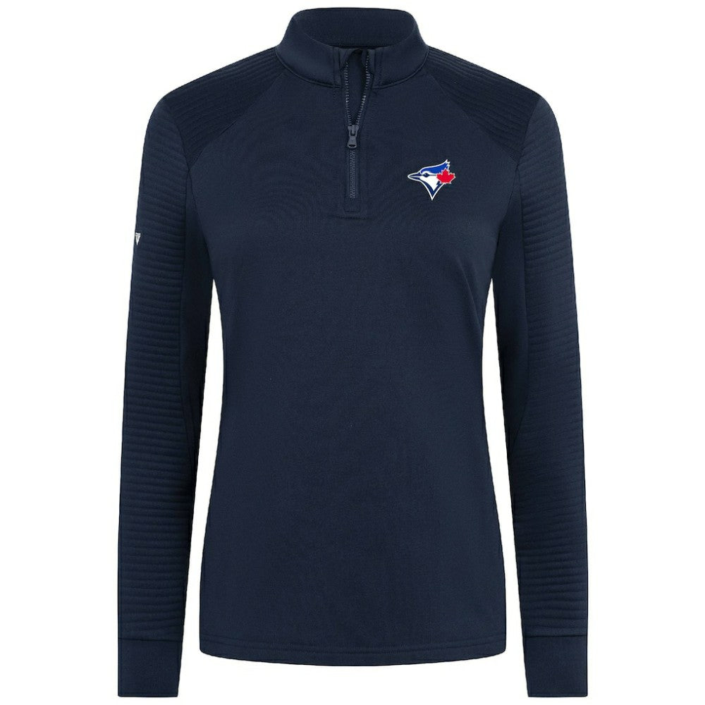 Navy Toronto Blue Jays Levelwear Women's Power Insignia 2.0 Quarter-Zip Pullover Top
