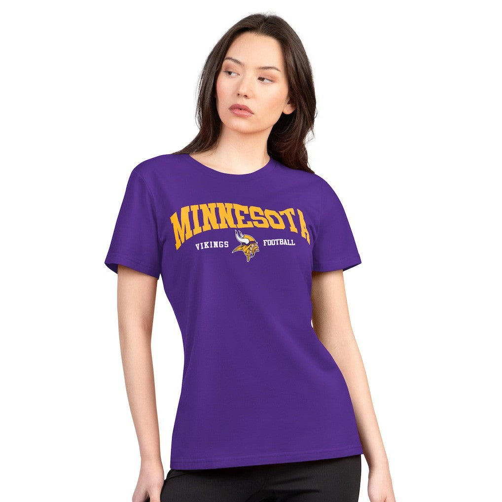 G-III 4Her by Carl Banks Women's Super-Slim Lightweight Winning Crew T-Shirt - Minnesota Vikings T-shirts
