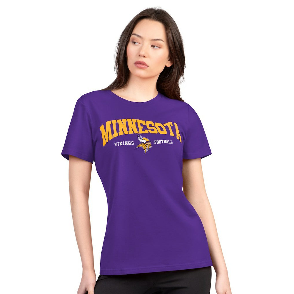 G-III 4Her by Carl Banks Women's Super-Slim Lightweight Winning Crew T-Shirt - Minnesota Vikings T-shirts