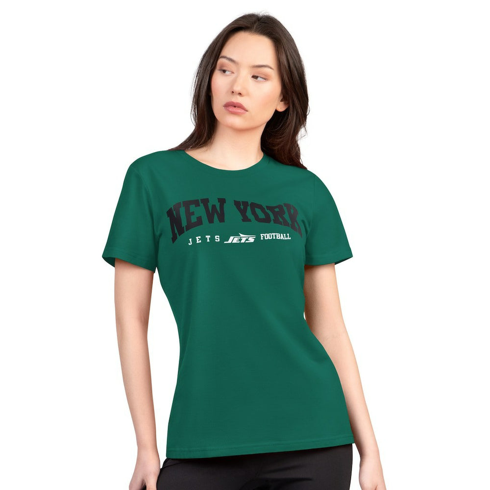 G-III 4Her by Carl Banks Women's Super-Slim Lightweight Winning Crew T-Shirt - New York Jets T-shirts