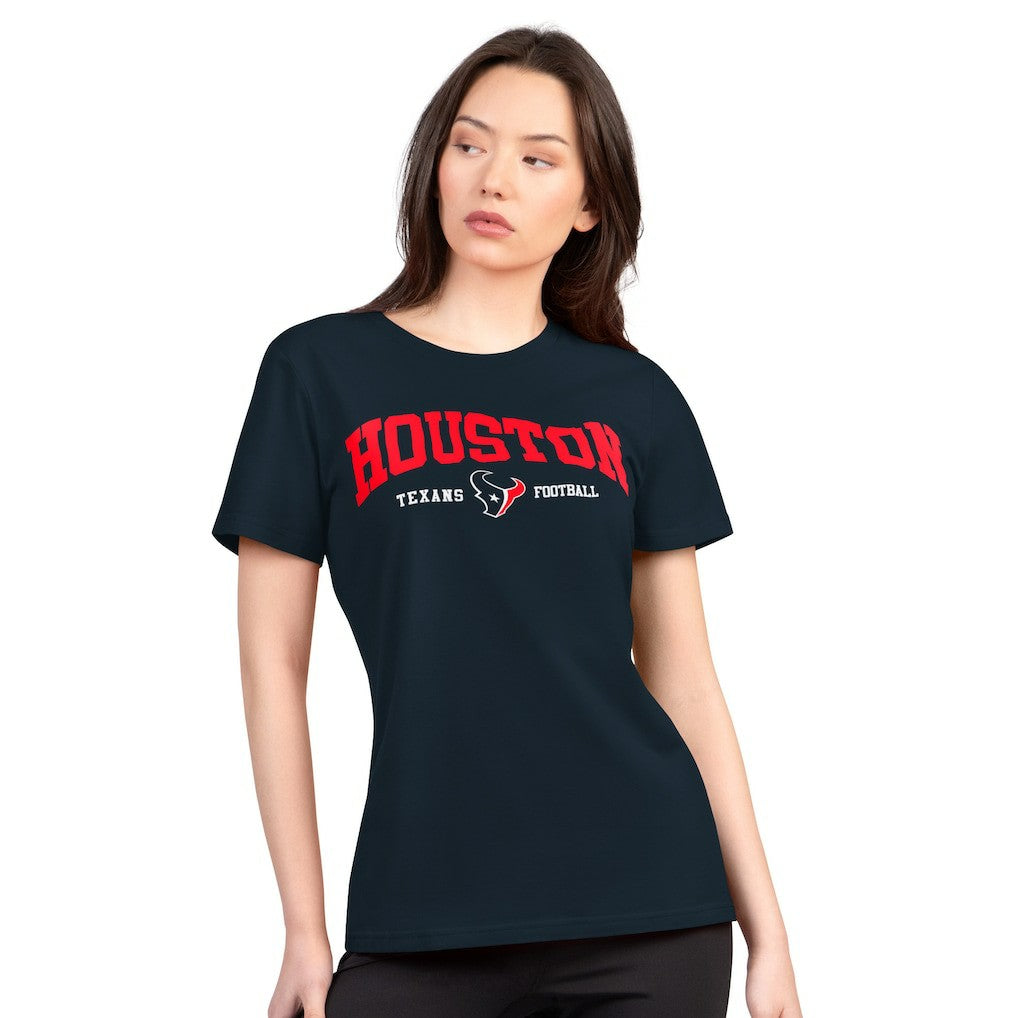 G-III 4Her by Carl Banks Women's Super-Slim Lightweight Winning Crew T-Shirt - Houston Texans T-shirts