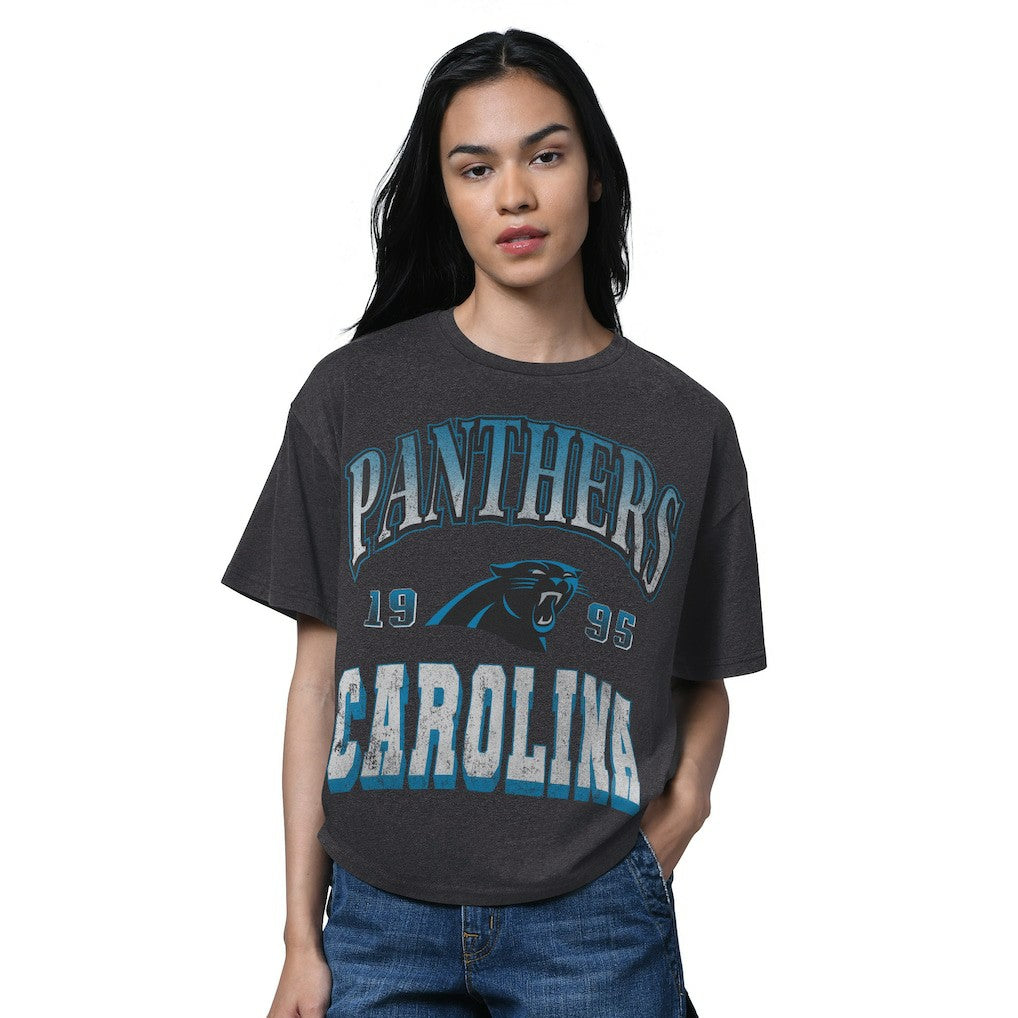 Starter Women's Oversized Hall of Fame T-Shirt - Carolina Panthers T-shirts
