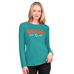 G-III 4Her by Carl Banks Women's Best Play Long Sleeve T-Shirt - Miami Dolphins T-shirts