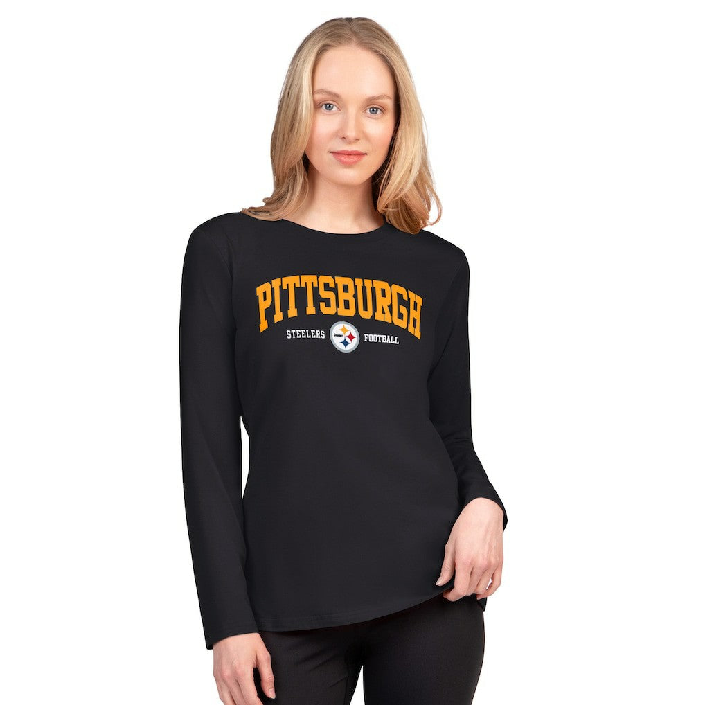 G-III 4Her by Carl Banks Women's Best Play Long Sleeve T-Shirt - Pittsburgh Steelers T-shirts