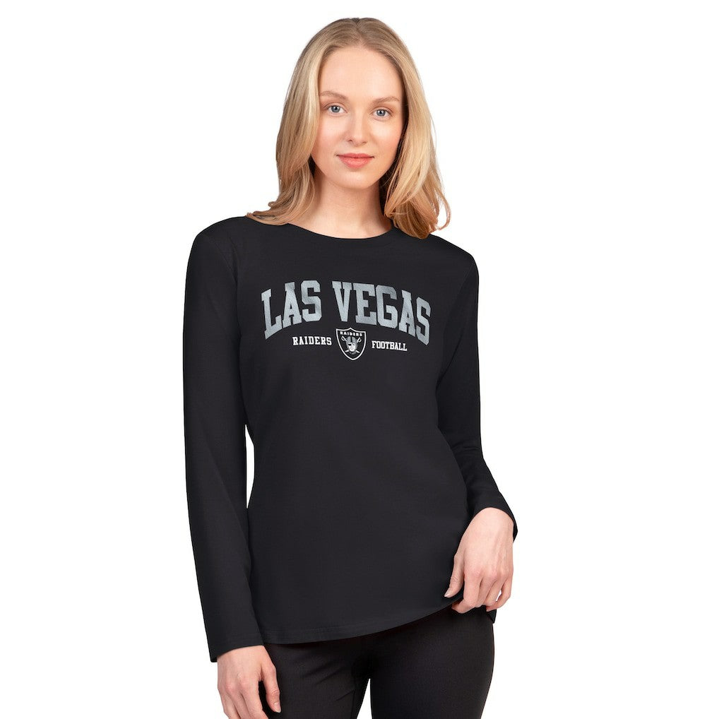 G-III 4Her by Carl Banks Women's Best Play Long Sleeve T-Shirt - Las Vegas Raiders T-shirts