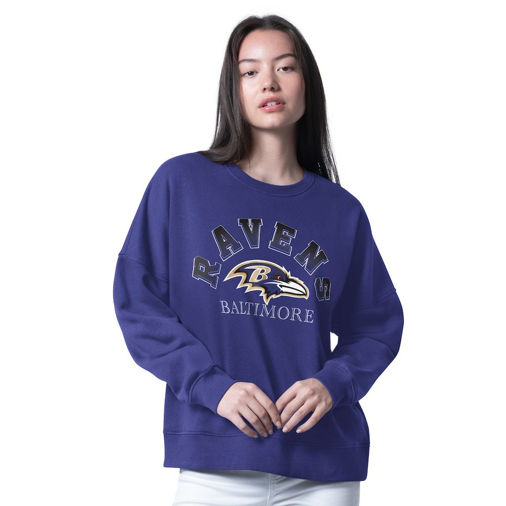 G-III 4Her by Carl Banks Women's Oversized Feud Sweatshirt - Baltimore Ravens Sweatshirts