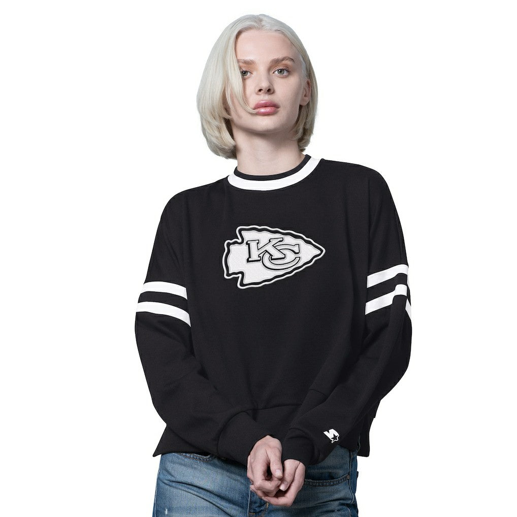 Starter Women's Rally Drop Shoulder Cropped Sweatshirt - Kansas City Chiefs Sweatshirts
