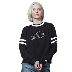 Starter Women's Rally Drop Shoulder Cropped Sweatshirt - Buffalo Bills Sweatshirts