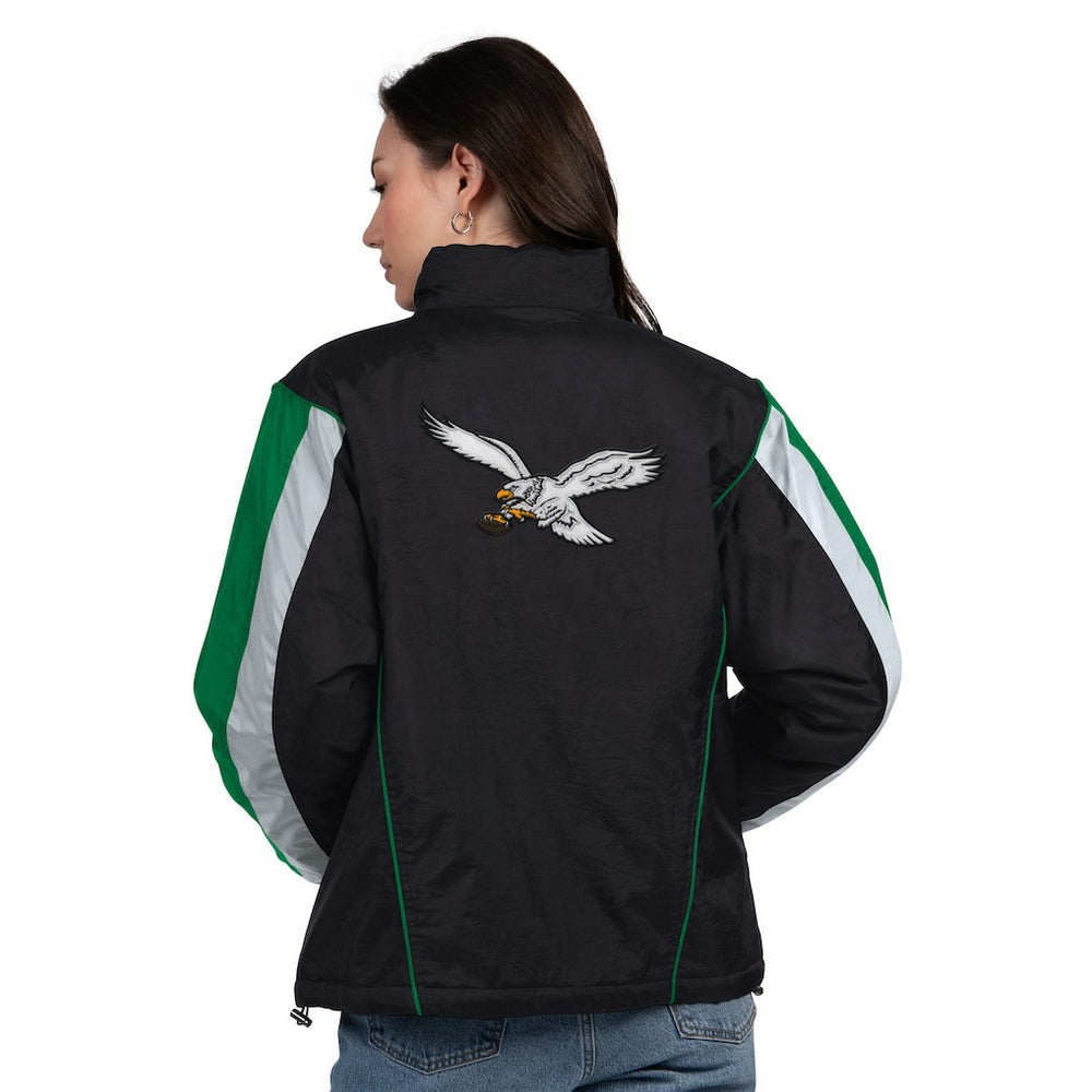 Starter Women's Thursday Night Gridiron Half-Zip Jacket - Philadelphia Eagles Jackets