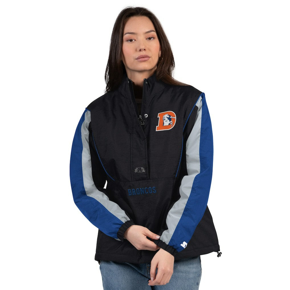 Starter Women's Thursday Night Gridiron Half-Zip Jacket - Denver Broncos Jackets
