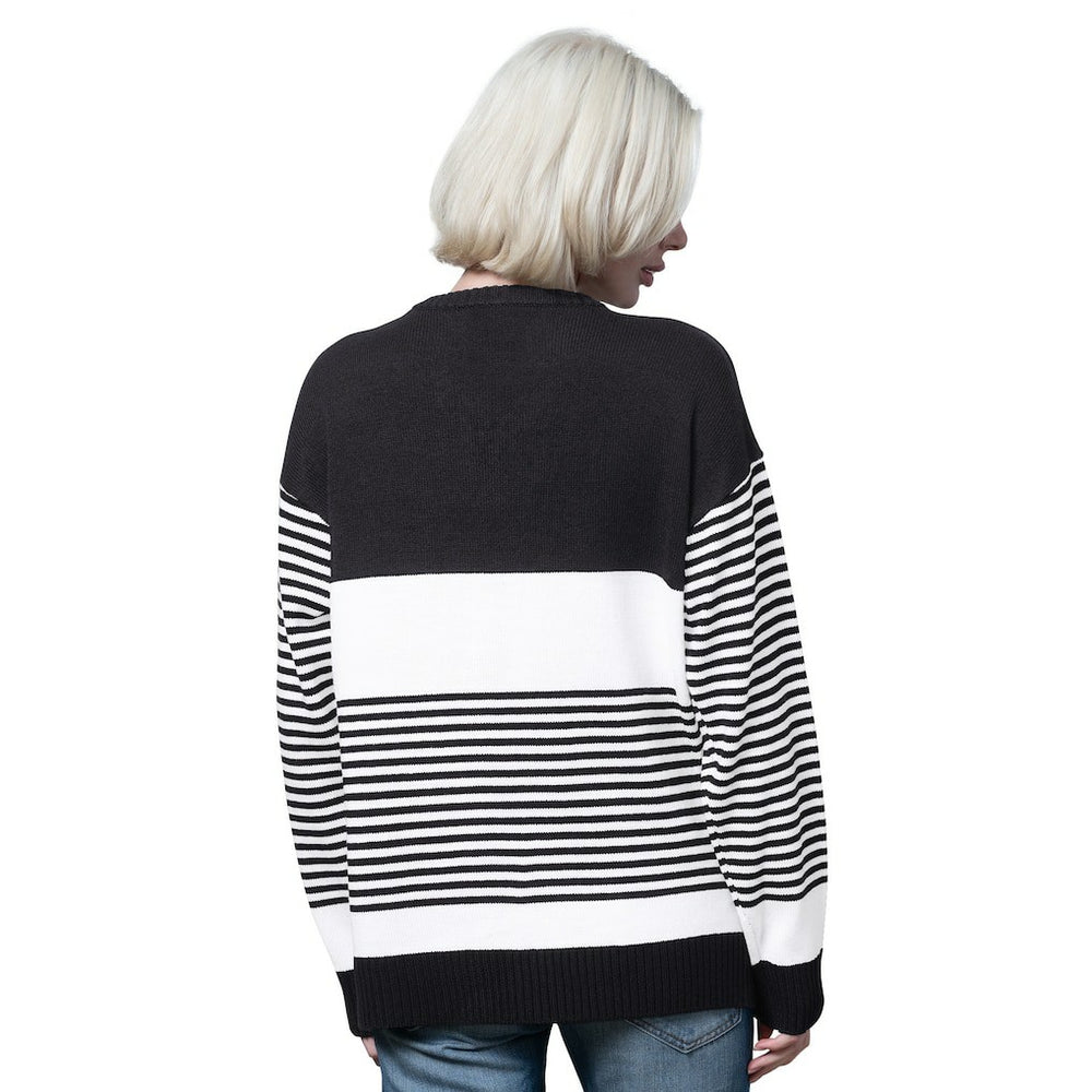 Starter Women's No Huddle Striped V-Neck Sweater - Seattle Seahawks