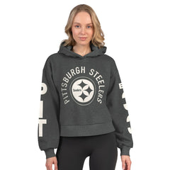 Starter Women's Star Player Cropped Fleece Pullover Hoodie - Pittsburgh Steelers Hoodies