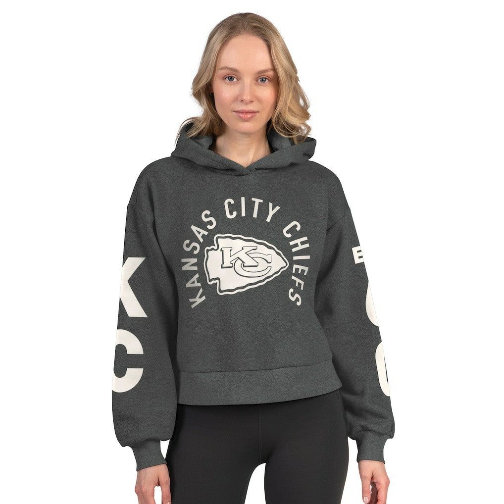 Starter Women's Star Player Cropped Fleece Pullover Hoodie - Kansas City Chiefs Hoodies