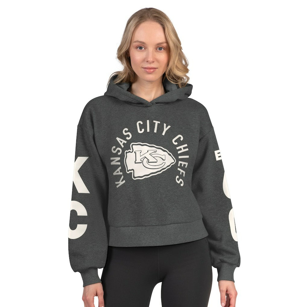 Starter Women's Star Player Cropped Fleece Pullover Hoodie - Kansas City Chiefs Hoodies