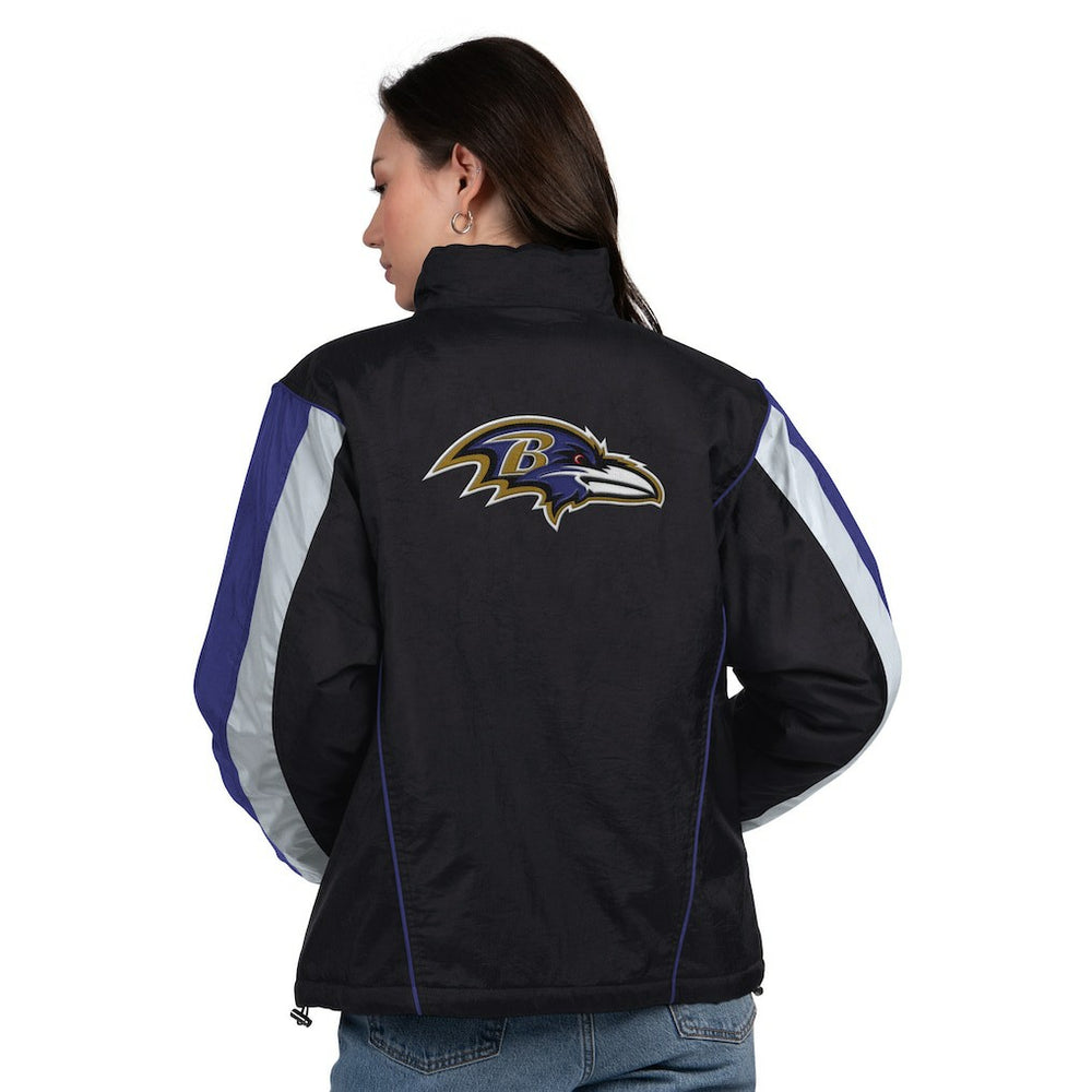 Starter Women's Thursday Night Gridiron Half-Zip Jacket - Baltimore Ravens Jackets