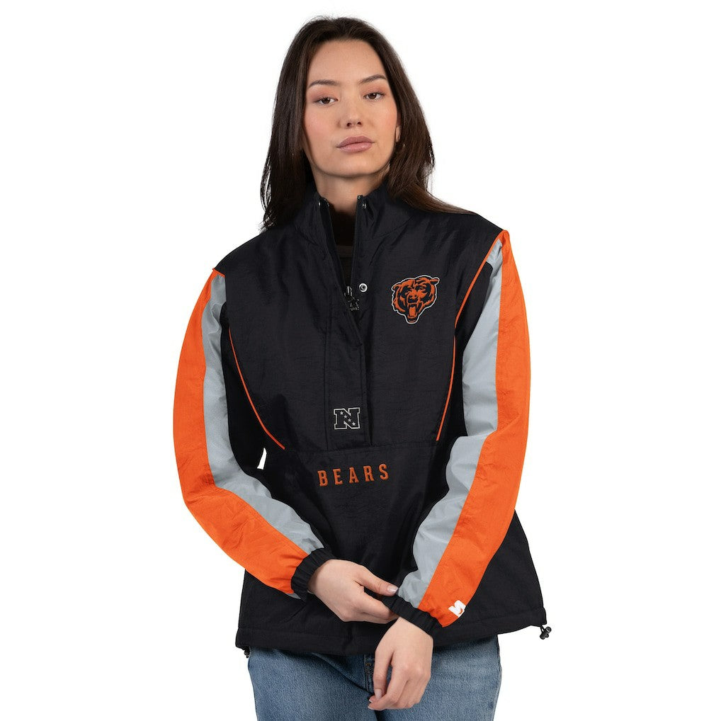 Starter Women's Thursday Night Gridiron Half-Zip Jacket - Chicago Bears Jackets
