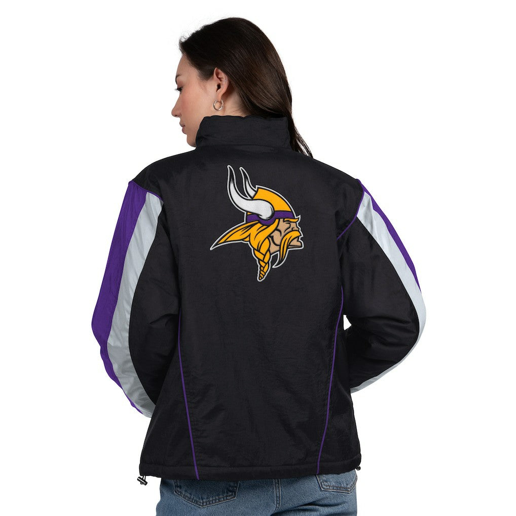 Starter Women's Thursday Night Gridiron Half-Zip Jacket - Minnesota Vikings Jackets