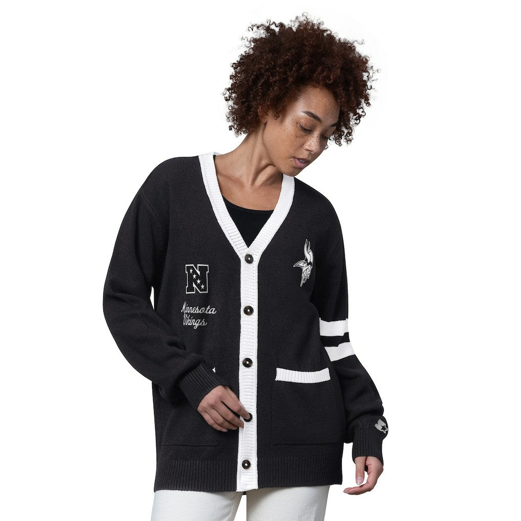 Starter Women's Back Shot Button-Up Cardigan - Minnesota Vikings