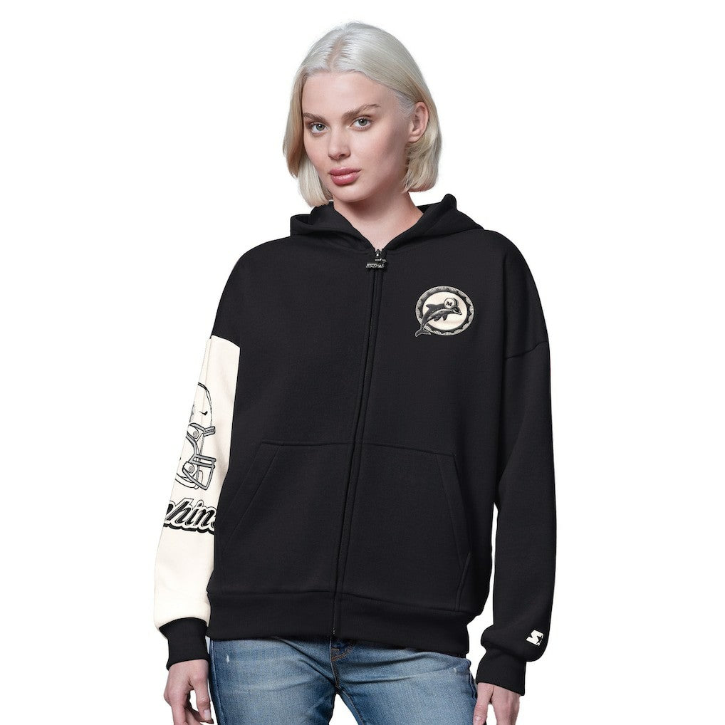 Starter Women's 4th Down Full-Zip Hoodie - Miami Dolphins Hoodies