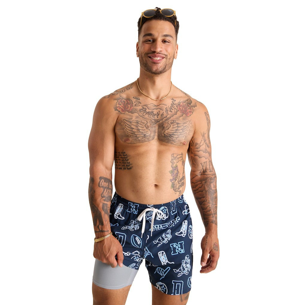 Chubbies The Neon 5.5" Classic Lined Swim Trunks - Dallas Cowboys