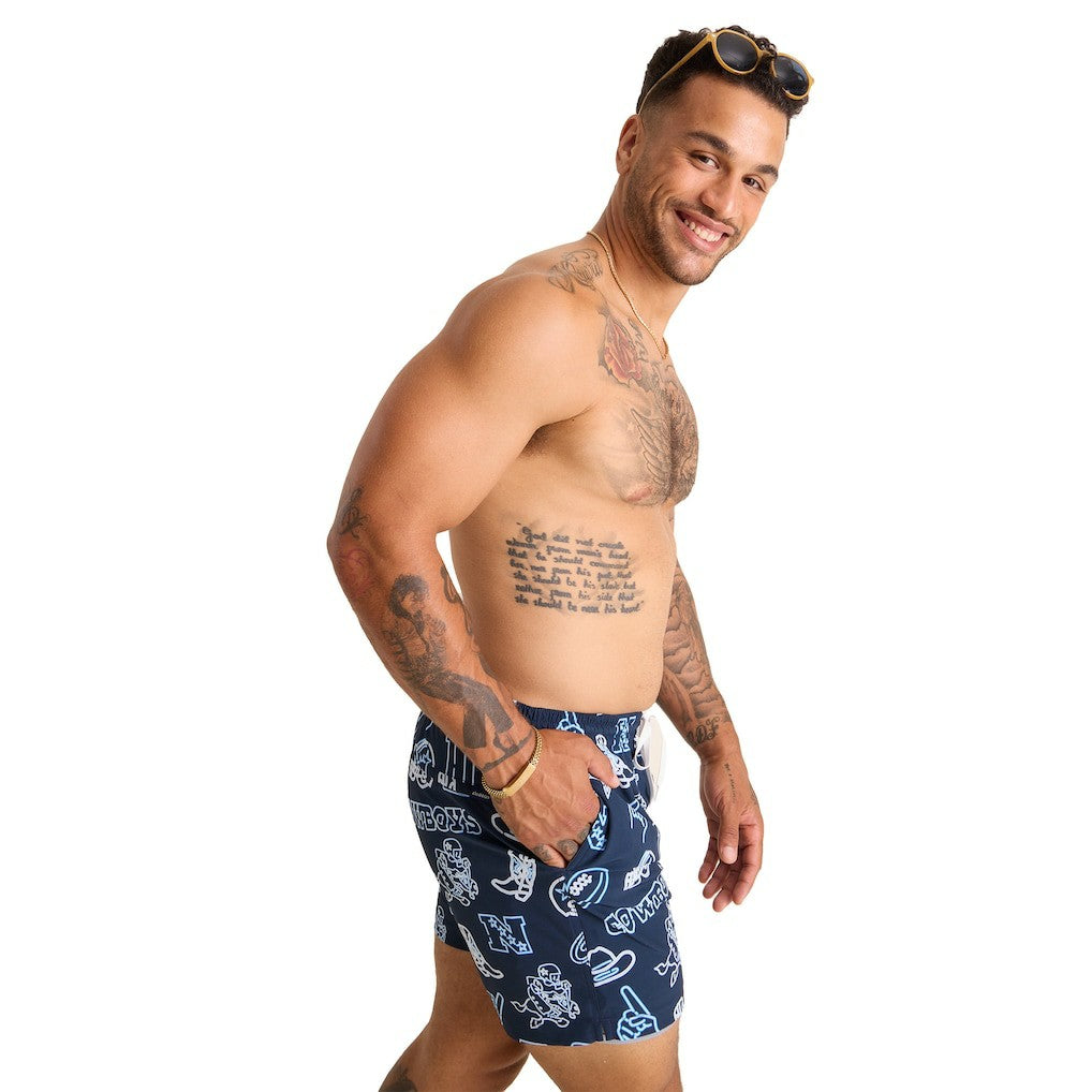Chubbies The Neon 5.5" Classic Lined Swim Trunks - Dallas Cowboys