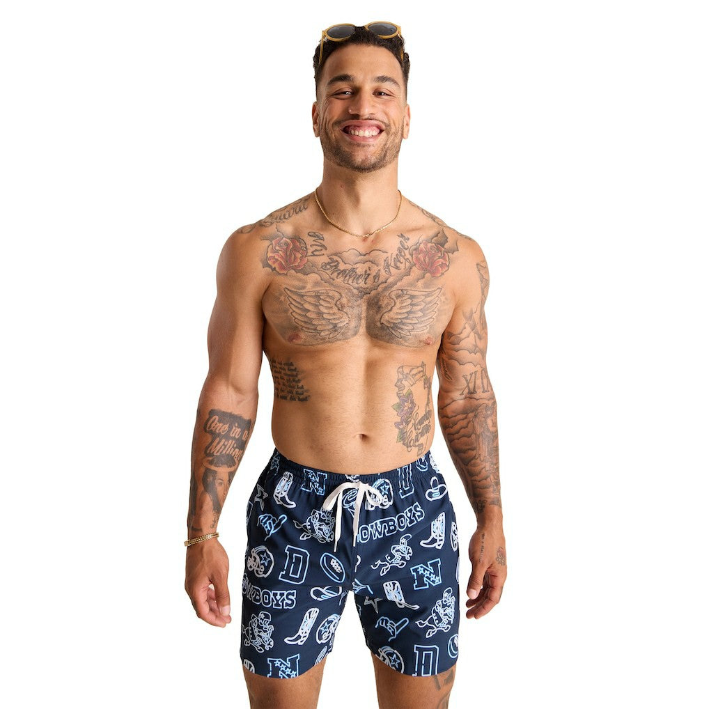 Chubbies The Neon 5.5" Classic Lined Swim Trunks - Dallas Cowboys