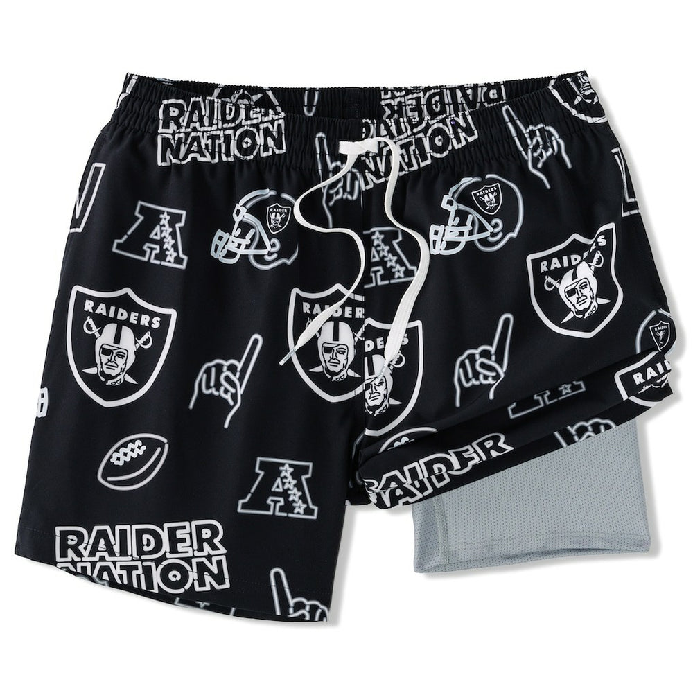 Chubbies The Neon 5.5" Classic Lined Swim Trunks - Las Vegas Raiders