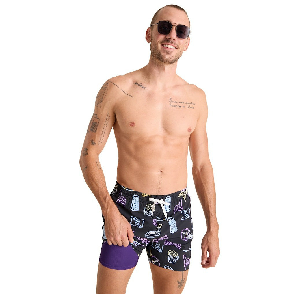 Chubbies The Neon 5.5" Classic Lined Swim Trunks - Minnesota Vikings