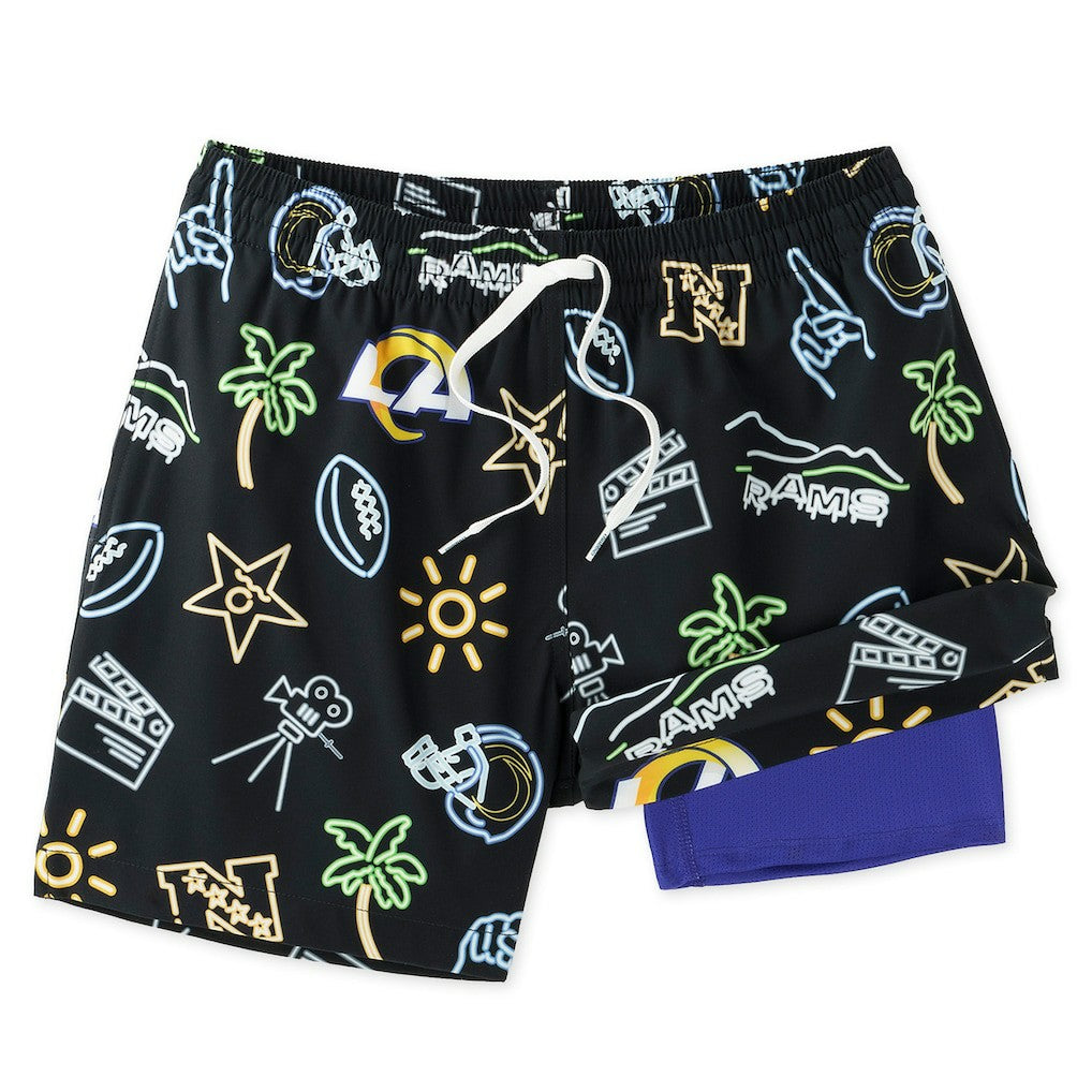 Chubbies The Neon 5.5" Classic Lined Swim Trunks - Los Angeles Rams