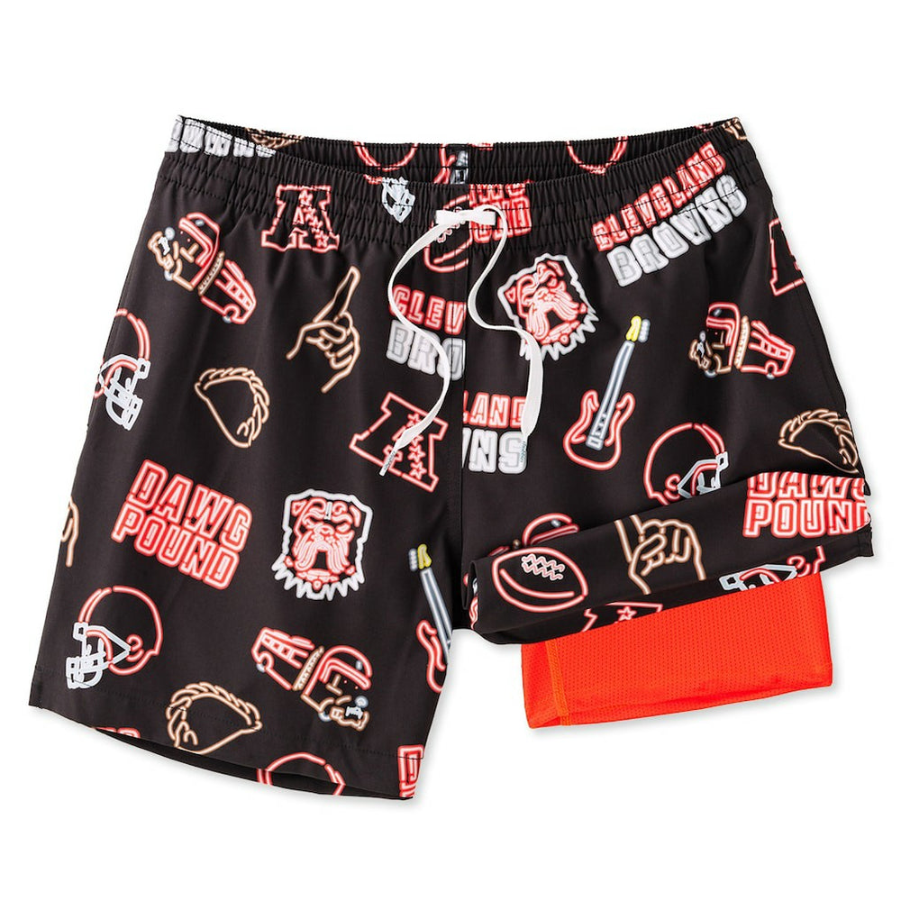Chubbies The Neon 5.5" Classic Lined Swim Trunks - Cleveland Browns