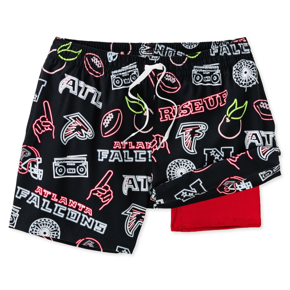 Chubbies The Neon 5.5" Classic Lined Swim Trunks - Atlanta Falcons