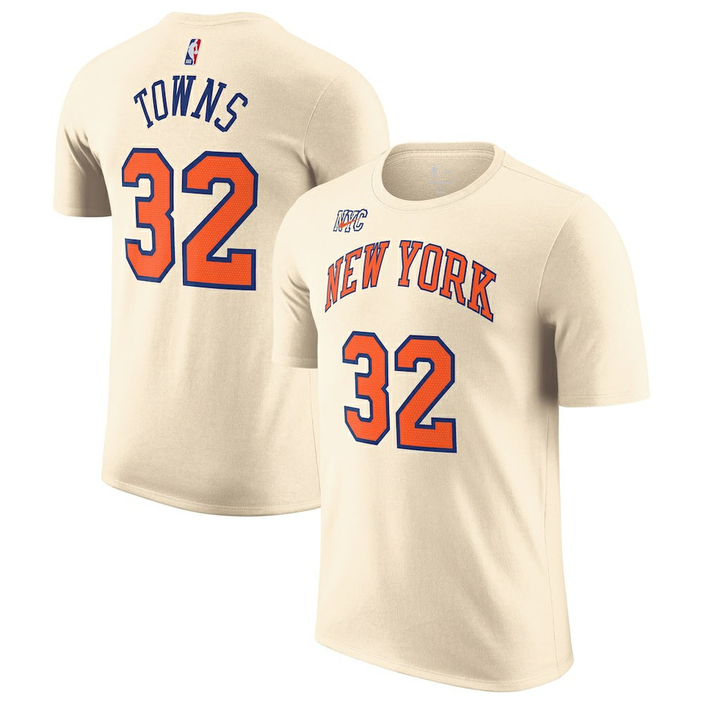 Nike Karl-Anthony Towns New York Knicks Unisex 2025/26 City Edition Name & Number T-Shirt