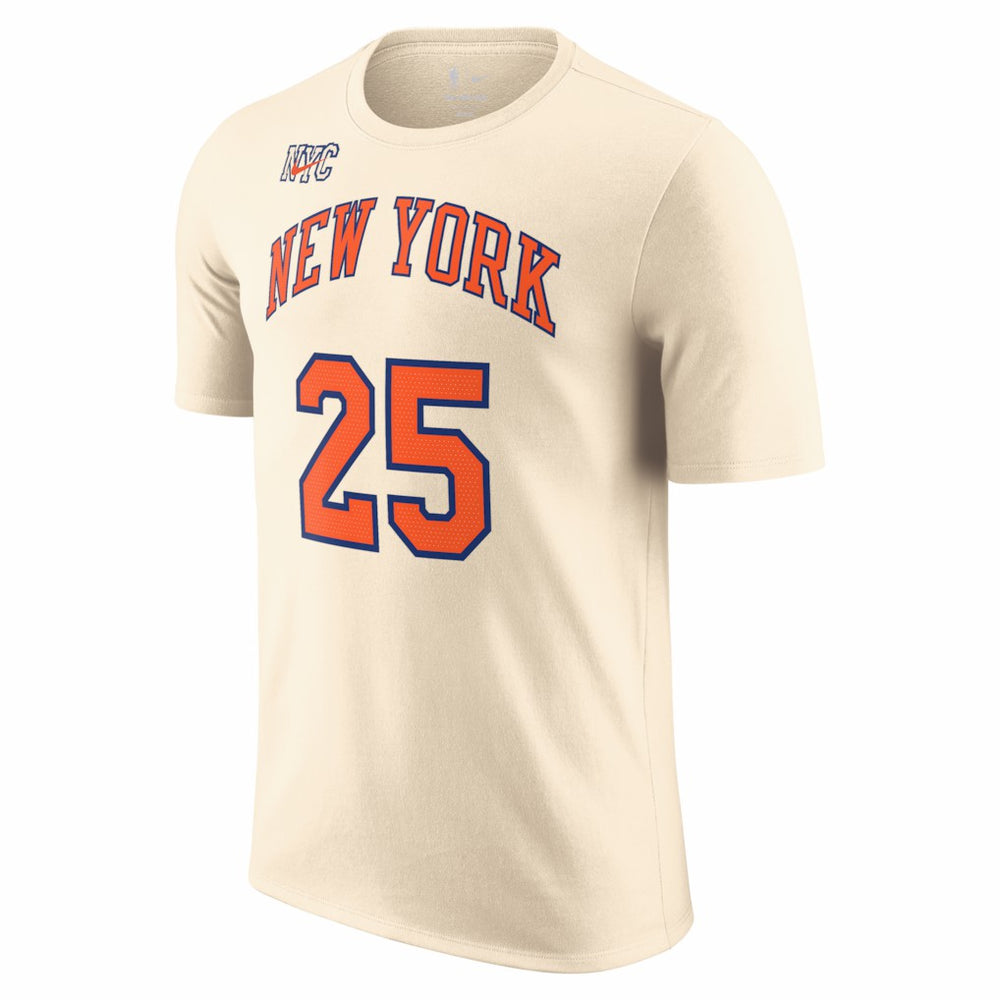 Nike Mikal Bridges New York Knicks Unisex 2025/26 City Edition Name & Number T-Shirt