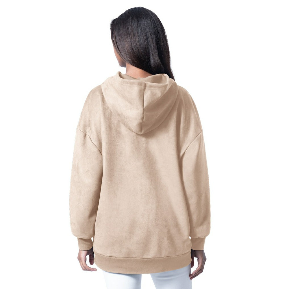 G-III 4Her by Carl Banks Women's Best Hitter Oversized Tunic Pullover Hoodie - New England Patriots Hoodies