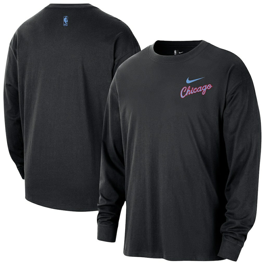 Nike Chicago Bulls 2025/26 City Edition Remix Essential Logo Long Sleeve T-Shirt sale