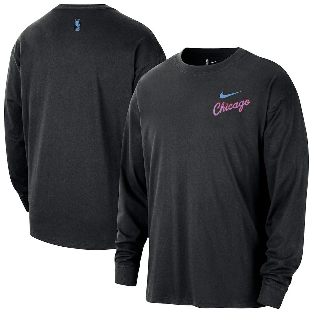 Nike Chicago Bulls 2025/26 City Edition Remix Essential Logo Long Sleeve T-Shirt sale