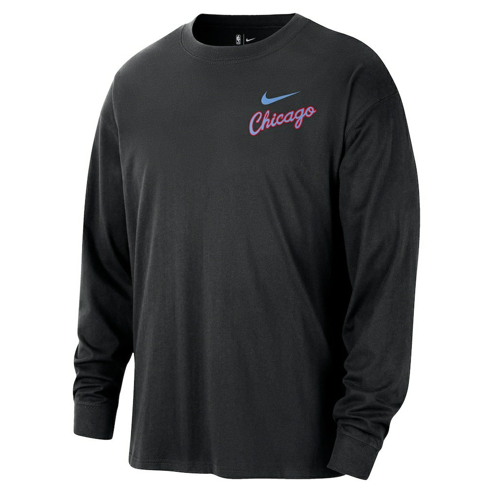 Nike Chicago Bulls 2025/26 City Edition Remix Essential Logo Long Sleeve T-Shirt sale