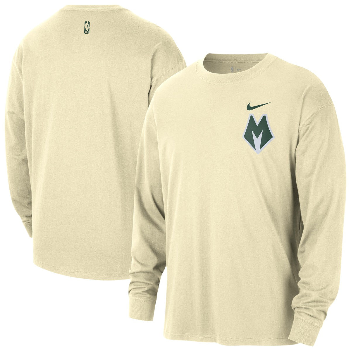 Nike Milwaukee Bucks 2025/26 City Edition Remix Essential Logo Long Sleeve T-Shirt