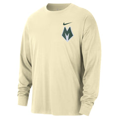 Nike Milwaukee Bucks 2025/26 City Edition Remix Essential Logo Long Sleeve T-Shirt