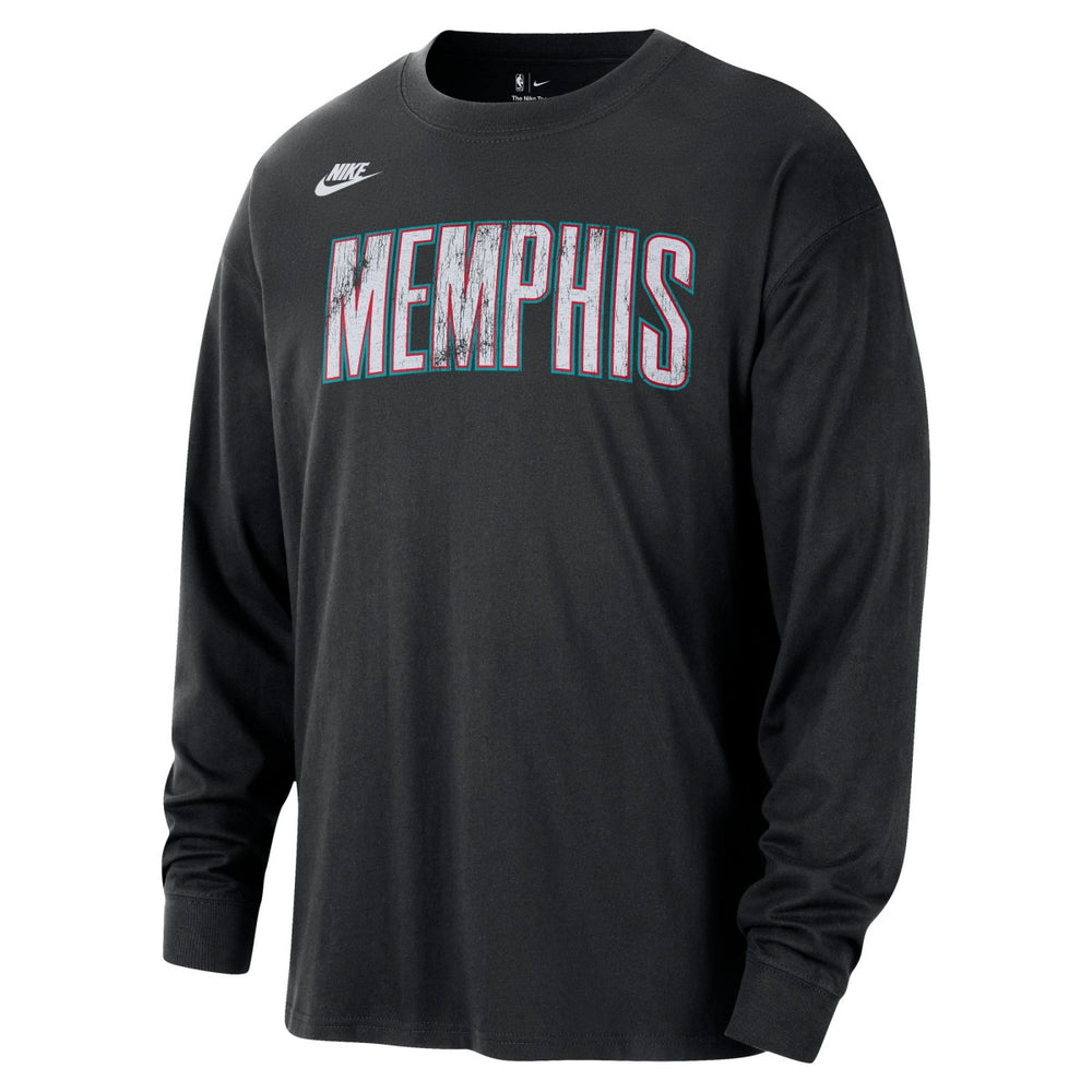 Nike Memphis Grizzlies Unisex Classic Edition Hardwood Classics Essential Logo Long Sleeve T-Shirt