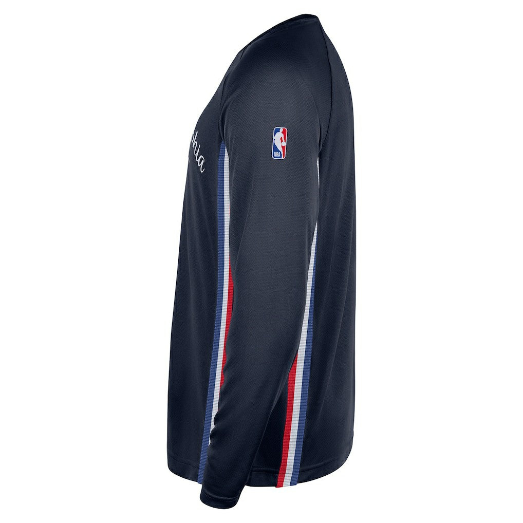 Nike Philadelphia 76ers 2025/26 City Edition Authentic Pregame Dri-FIT Long Sleeve Shooting T-Shirt