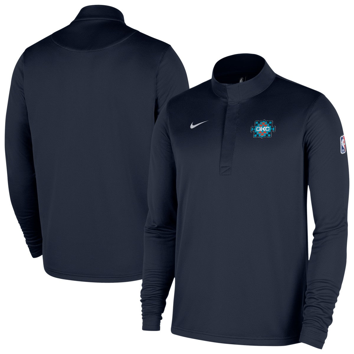 Nike Oklahoma City Thunder 2025/26 City Edition Remix Authentic Coaches Dri-FIT Half-Zip Top