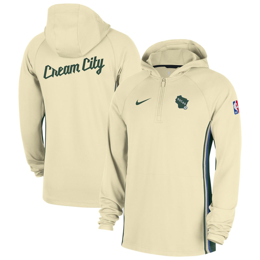 Nike Milwaukee Bucks 2025/26 City Edition Remix Authentic On-Court Quarter-Zip Dri-FIT Hooded Jacket