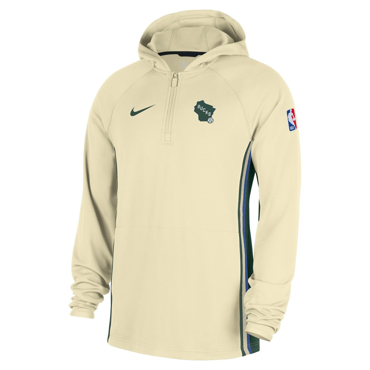 Nike Milwaukee Bucks 2025/26 City Edition Remix Authentic On-Court Quarter-Zip Dri-FIT Hooded Jacket
