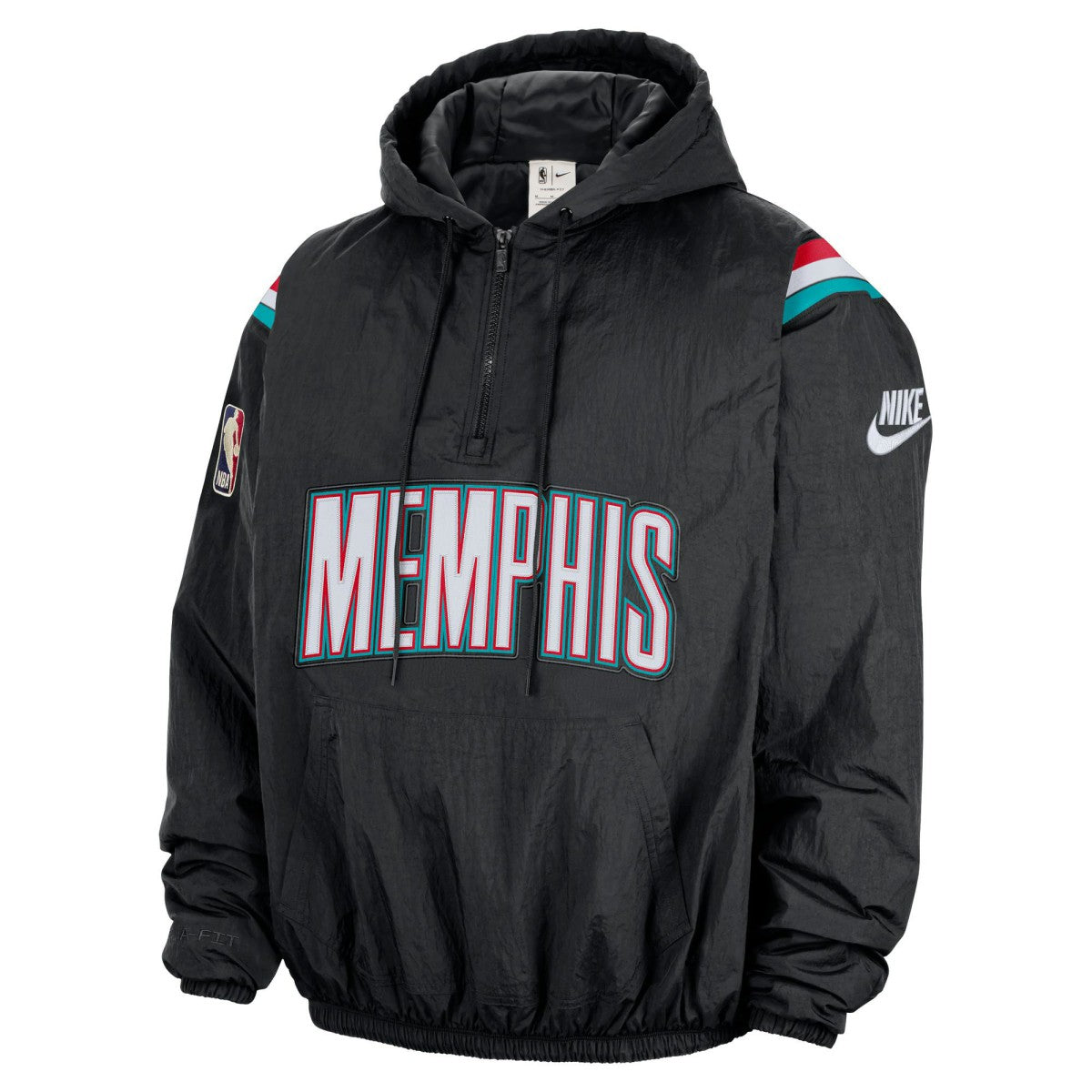 Nike Memphis Grizzlies Hardwood Classics Therma-FIT Half-Zip Hooded Windbreaker