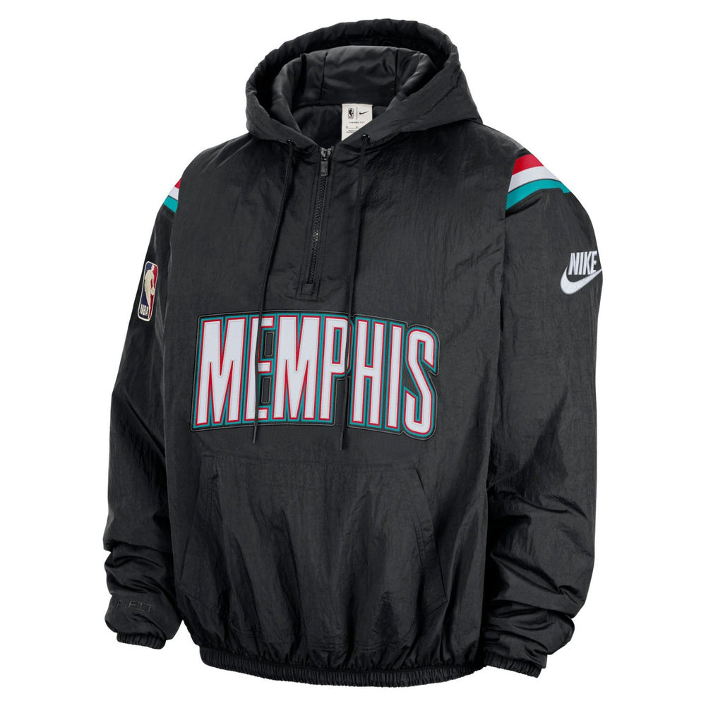Nike Memphis Grizzlies Hardwood Classics Therma-FIT Half-Zip Hooded Windbreaker